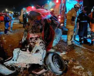 Cena de tragédia: motorista morre após carro capotar na BR-070