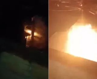 Curto-circuito causa explosão em fiação de poste em Salvador; vídeo