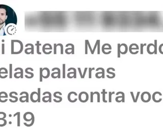 Datena mostra mensagem de Marçal pedindo desculpas antes da cadeirada