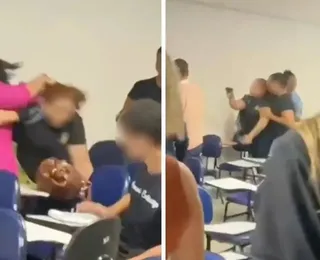 Estudante aponta arma para colega durante briga em faculdade; VÍDEO