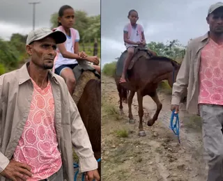 Estudantes enfrentam percurso a cavalo para ir a escola em São Félix