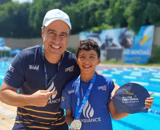 Jovem nadador de 9 anos quebra recorde nos 200m medley