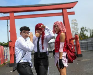 Mesmo com chuva, baianos marcam presença no Bon Odori