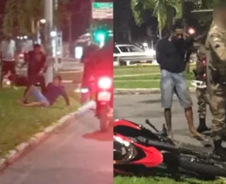 Motoboy é assaltado, se revolta e prende ladrão em Salvador; assista