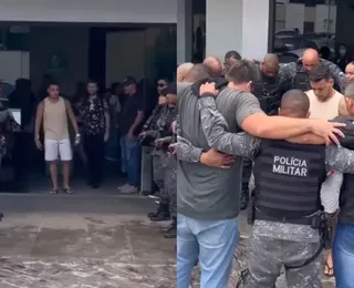 PM baleado em Praia do Forte deixa hospital com homenagem de colegas