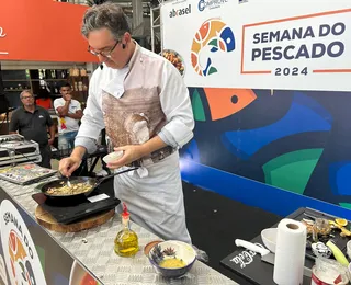 Semana do Pescado é aberta com degustação de prato do chef Marcos Lerner