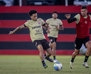 Treino tático marca penúltima atividade do Vitória para pegar o Inter