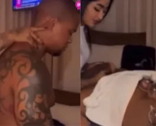 VÍDEO: Leo Santana recebe massagem seminu e movimenta a web