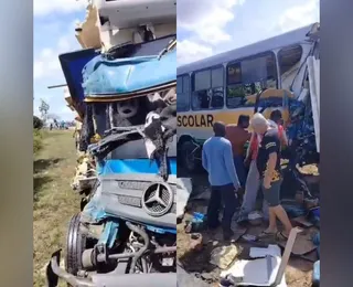 Vídeo: acidente com ônibus escolar deixa um morto e crianças feridas