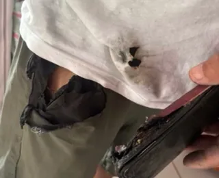 Vídeo: celular explode no bolso de homem em Feira de Santana