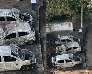 Vídeo: incêndio deixa carros completamente destruídos no Rio Vermelho