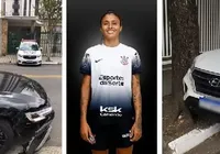 Atacante do Corinthians provoca acidente, foge e é presa em São Paulo