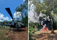 FAB destrói helicóptero usado em garimpo ilegal na Terra Yanomami