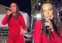 Ivete para apresentação e reage contra corte de árvore em micareta