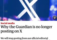 Jornal The Guardian anuncia que não vai publicar mais no X