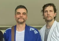 Wagner Moura e Vladimir Brichta treinam jiu-jitsu juntos no Rio