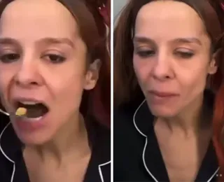 Comida cai da boca de Maiara e cantora 'mastiga vento'; veja o vídeo