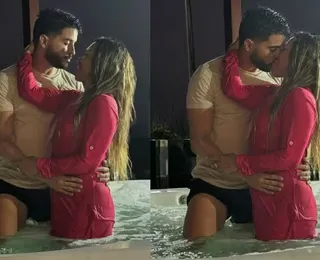 Ex de Hulk, Iran Ângelo posa com o namorado na banheira: "Minha paz"