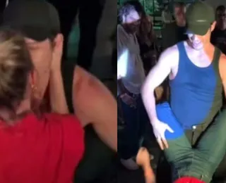 José Loreto e atriz casada beijam e fazem performance sensual em festa