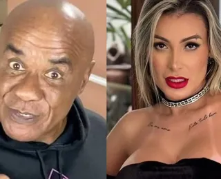 Andressa Urach se irrita com Kid Bengala e faz acusação: "Não sobe"