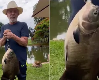 Lula pesca tambaqui de 6 kg e garante: “sou um grande pescador”