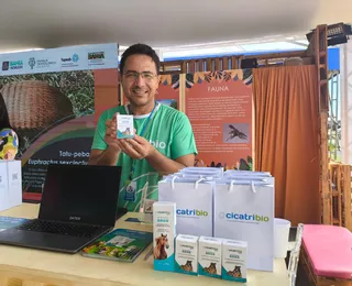 ‘Made in Bahia’: 1ª startup do IFBA expõe gel cicatrizante na Fenagro