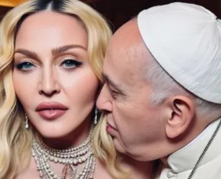 Madonna publica foto de IA abraçada e de 'chamego' ao Papa Francisco