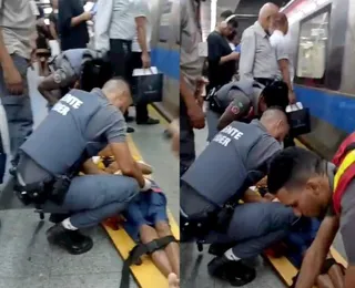 Mulher sofre acidente após cair no trilho do metrô no Acesso Norte