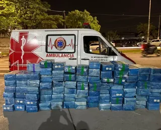 Polícia apreende 1,5 tonelada de maconha em ambulância