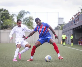 Ruan Pablo sente o tornozelo e é substituido em triunfo do Bahia Sub20