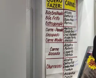 Supermercado coloca placa para ajudar quem não é rico comprar carne