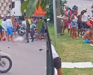 Vídeo: motoqueiros flagrados 'dando grau' sofrem acidente no Comércio