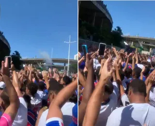 Vídeo: torcida do Bahia faz recepção calorosa ao elenco antes da última rodada