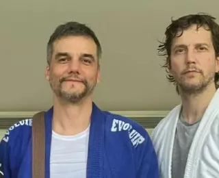 Wagner Moura e Vladimir Brichta treinam jiu-jitsu juntos no Rio