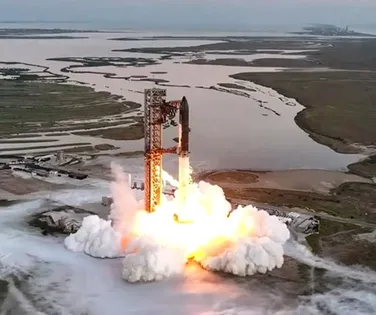 SpaceX lança 5º voo da Starship e conquista meta inédita: VÍDEO - Imagem