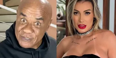 Andressa Urach se irrita com Kid Bengala e faz acusação: "Não sobe" - Imagem