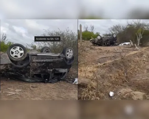 Acidente na BA-120 deixa uma pessoa morta e cinco feridas - Imagem