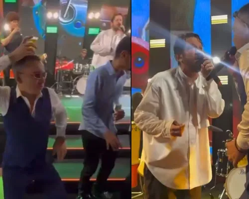 Ao som de Saulo, João Gomes dança com copo de cerveja na cabeça; VÍDEO - Imagem