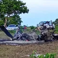 Avião de pequeno porte cai, pega fogo e deixa vítimas na Bahia imagem
