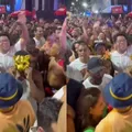 Disfarçado, Lázaro Ramos curte pipoca de Ivete Sangalo; veja imagem