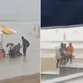Duas pessoas são atingidas por raio em praia do litoral imagem