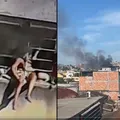 Incêndio atinge fábrica de fantasias de Carnaval e deixa feridos; vídeo imagem
