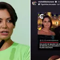 Michelle Bolsonaro ironiza delação de Mauro Cid: "Não ria" imagem