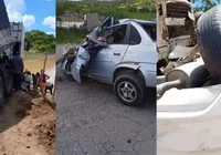 Acidente entre carreta e dois carros deixa seis mortos em Antas imagem