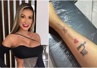 Andressa Urach cobre tatuagem para ex-namorado: "Cassi-outro" imagem