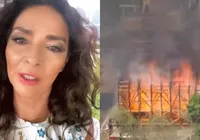 Atriz da Globo revela momento de pânico com incêndio: "Queimou muito" imagem
