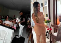 Davi Brito distribui flores em restaurante de Salvador no Dia da Mulher imagem