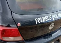 Homem é preso com carro roubado com frase: "Foi Deus que me deu" imagem