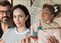 Internada, filha de Juliano Cazarré tem batimento cardíaco irregular imagem