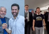 Janones usa camisa polêmica contra pedido de anistia imagem